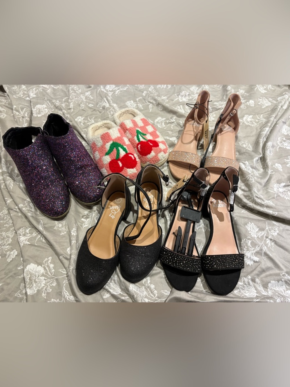Girls shoe bundle 5pr dress boots Mary Jane’s slippers 3